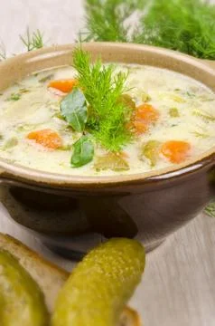 Cucumber soup Stock Photos