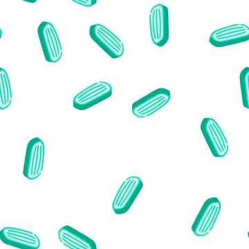 Cucumber with stripes isometric icon seamless pattern 库存插图