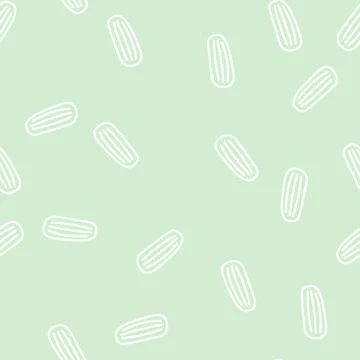 Cucumber with stripes line vector seamless pattern Stock Illustration