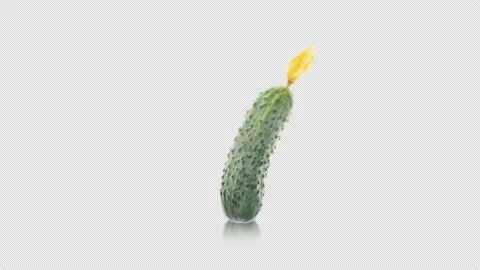 Cucumber on a transparent background, alpha channel Stock Footage 204793494