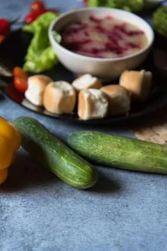 Cucumber with use of selective focus Stock Photos