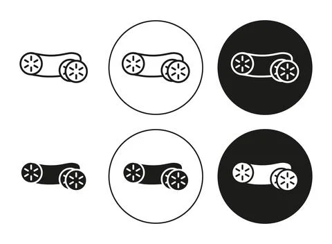 Cucumber vector icon mark set symbol for web application Illustrazione stock