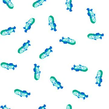 Cucumber vegetable character isometric icon seamless pattern 스톡 일러스트