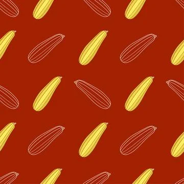 Cucumber vegetable repeat pattern Illustrazione stock