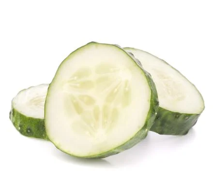 Cucumber vegetable slices Stock Photos