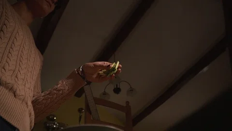 Cucumber vegetables down transition kitchen Stockbeeldmateriaal 128987440