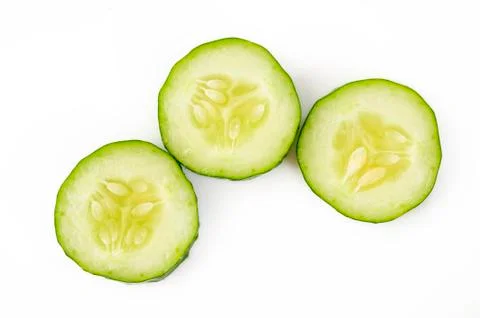Cucumber on white background Stock Photos