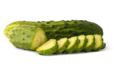 Cucumber on white background Stock Photos