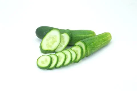 The cucumber on white background Stock Photos