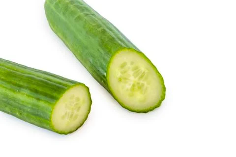 Cucumber on white Stock Photos