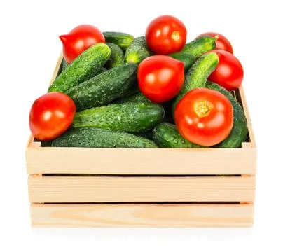 Cucumbers and tomatoes Stock Photos