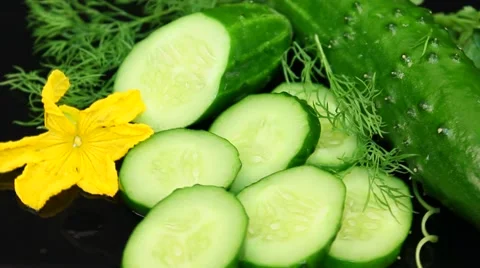 Cucumbers . Beautiful vegetables Stock Footage 61459584