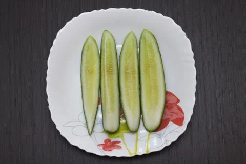 Cucumbers in dish Stock Photos