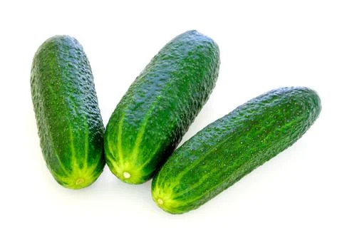 Cucumbers isolated on white background Stock Photos