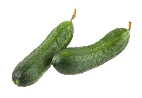 Cucumbers isolated on white background Stock Photos