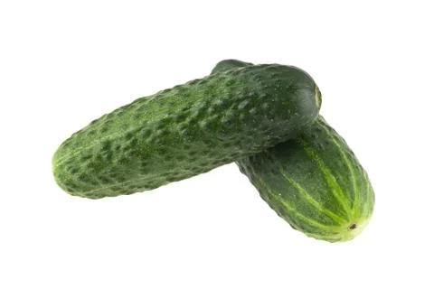 Cucumbers isolated on white background Stock Photos