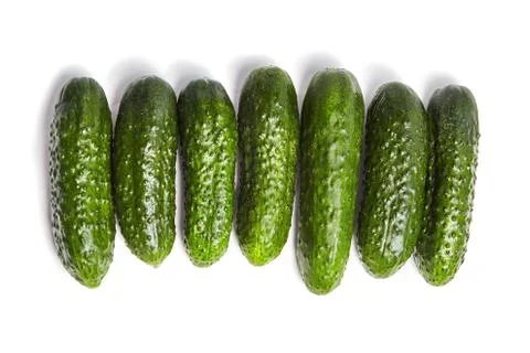 Cucumbers isolated on white background Stock Photos