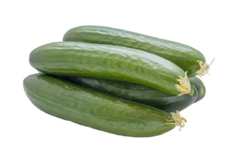 Cucumbers isolated on white . Stock Photos