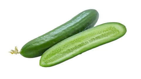 Cucumbers isolated on white . Stock Photos