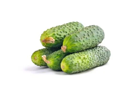 Cucumbers isolated on white Stock Photos