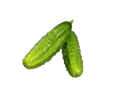 Cucumbers isolated on white Stock Photos