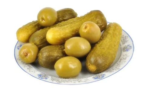Cucumbers with olives Foto stock