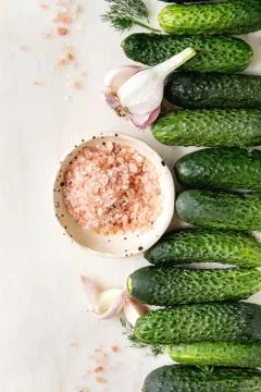 Cucumbers ready for pickled Stock Photos