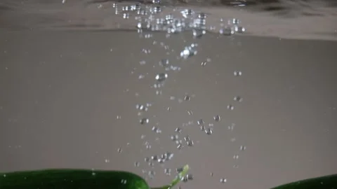 Cucumbers in water Stock Footage 198367971