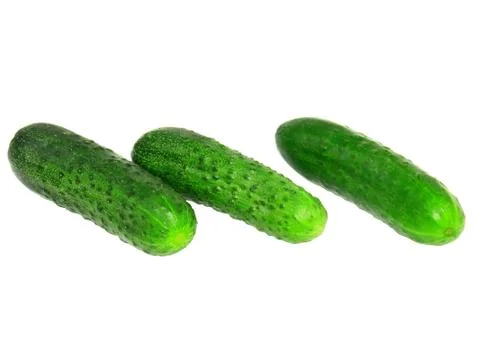 Cucumbers on white background. Isolated. Stock Photos