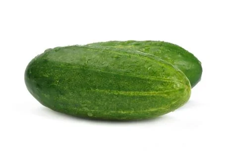 Cucumbers on white background Stock Photos