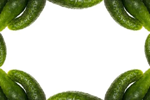 Cucumbers on a white background Foto stock