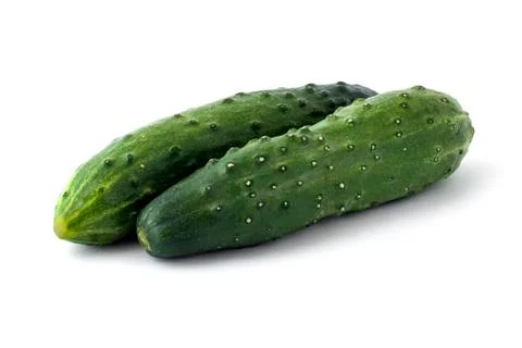 Cucumbers on white background Stock Photos