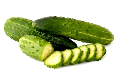 Cucumbers on white background Stock Photos