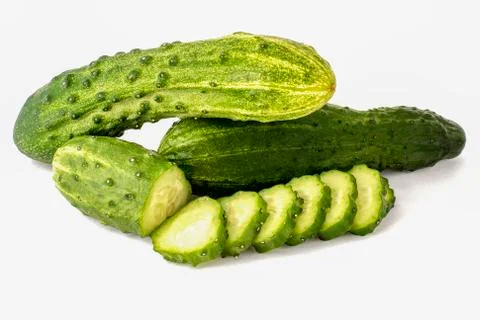 Cucumbers on white background Stock Photos