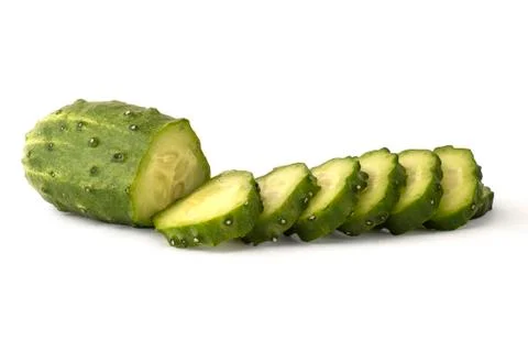 Cucumbers on white background Stock Photos