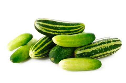 Cucumbers on white Stock Photos