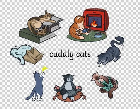 Cuddly-cats Stock Illustration