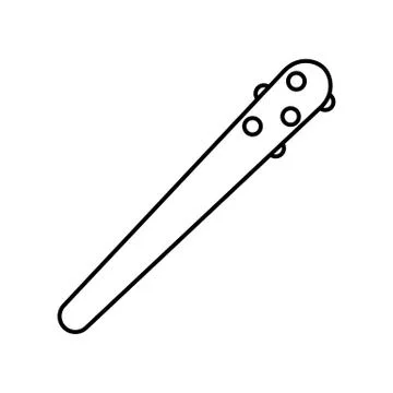Cudgel icon element of weapon icon for mobile concept and web apps. Thin line Illustrazione stock