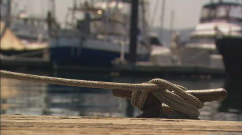 CUDockCleat switchfocusBoat Stock Footage 476588