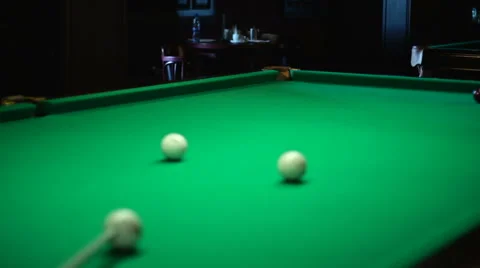 Cue and a ball in the pocket Stock Footage 54580689