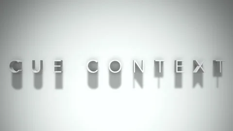 Cue context 3D title animation with shadows on a white background Vidéo 296907261