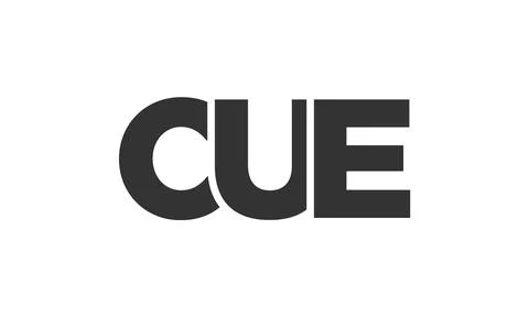 CUE logo design template with strong and modern bold text. Initial based ve.. 库存插图