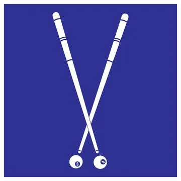 Cue stick icon vector illustration Stock Illustration