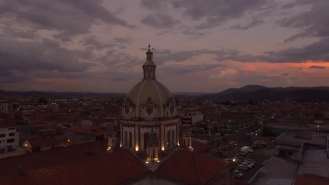Cuenca city church Stock Footage