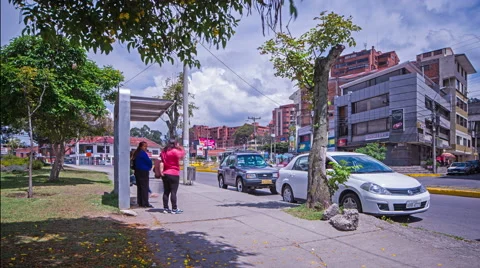 Cuenca, Ecuador. City life, 4k time lapse Stock Footage 64080682