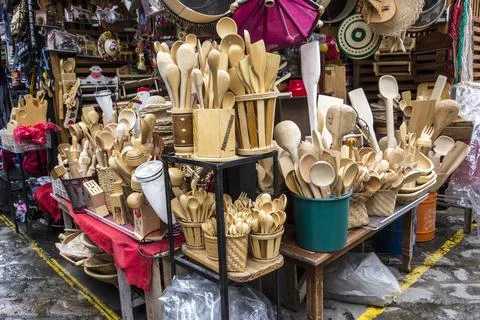 Cuenca, Ecuador - Nov 16, 2012: Market stall Stock Photos