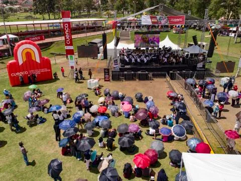 Cuenca, Ecuador - November 2, 2017 - Aerial view of Miraflores Park on All So Stock Photos