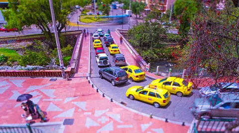 Cuenca, Ecuador. Traffic. 4k time lapse Stock Footage 63914426