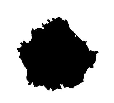 Cuenca map vector silhouette illustration isolated Illustrazione stock