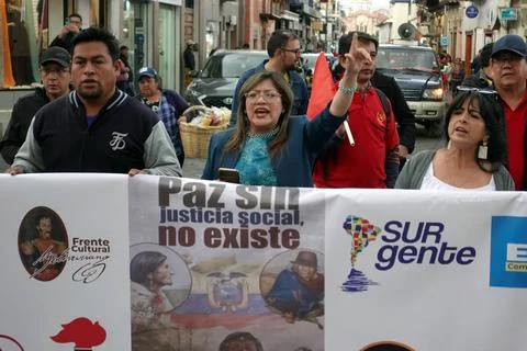   CUENCA NATIONAL STRIKE Cuenca,Ecuador July 4, 2024 This afternoon the go... 스톡 사진
